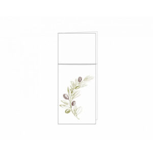 Χαρτοπετσέτα airlaid φάκελος slim λευκή τυπωμένη 800τεμ