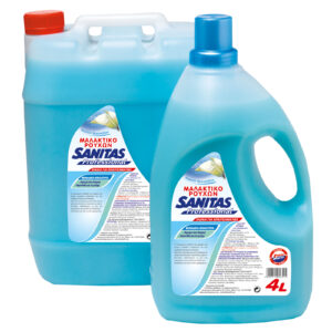 Sanitas Υγρό Μαλακτικό Ρούχων μπλε με άρωμα κοκτέιλ φρεσκάδας 4lt