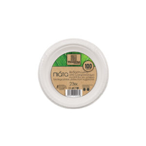 Πιάτο βιοδιασπώμενο Bio 23 cm 50τεμ